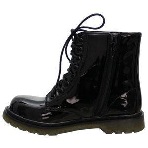 Combat boots - Shiny Black